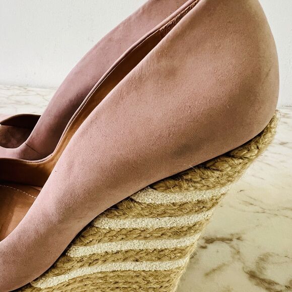 SCHUTZ Gabrielle Pink Wedge Platform Open Toe Pump - US 7 - Picture 5 of 12